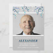 Uitnodigingen voor 95e verjaardag Heren Confetti F (Voorkant)