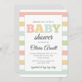 Uitnodigingen voor aangepaste babydouche, neutraal (Voorkant / Achterkant)