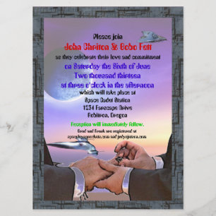 Uitnodigingen voor aangepaste Gay Sci Fi Commitmen