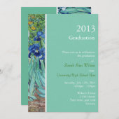 Uitnodigingen voor afgestudeerden in Irises (Voorkant / Achterkant)