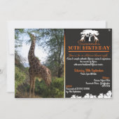 Uitnodigingen voor Afrikaanse Giraffe-feestjes (Voorkant)