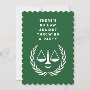 Uitnodigingen voor afstudeerfeest rechten