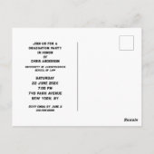 Uitnodigingen voor afstudeerfeest rechtenfaculteit (Achterkant)