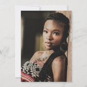 Uitnodigingen voor afstudeerfeest Scrollwork Gold (Achterkant)