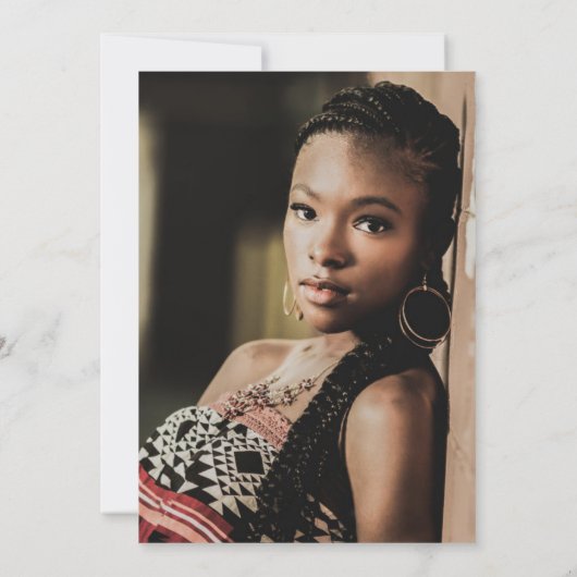 Uitnodigingen voor afstudeerfeest Scrollwork Gold (Achterkant)