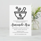 Uitnodigingen voor afstuderen in de apotheek (Staand voorkant)