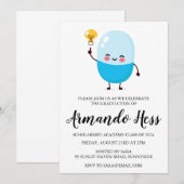 Uitnodigingen voor afstuderen in de apotheek (Voorkant / Achterkant)