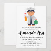 Uitnodigingen voor afstuderen in de apotheek (Voorkant / Achterkant)