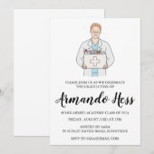 Uitnodigingen voor afstuderen in de apotheek (Voorkant / Achterkant)