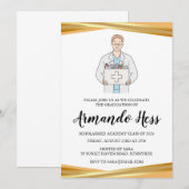 Uitnodigingen voor afstuderen in de apotheek (Voorkant / Achterkant)