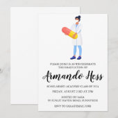 Uitnodigingen voor afstuderen in de apotheek (Voorkant / Achterkant)