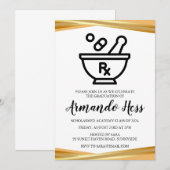 Uitnodigingen voor afstuderen in de apotheek (Voorkant / Achterkant)