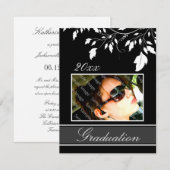 Uitnodigingen voor afstuderen van Black Open House (Voorkant / Achterkant)