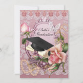 Uitnodigingen voor afstuderen voor meisjes (Achterkant)