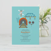 Uitnodigingen voor aftreden spoorwegingenieur (Staand voorkant)