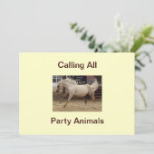 Uitnodigingen voor alle feestdieren (Staand voorkant)