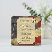 Uitnodigingen voor Amerikaanse vlag Music Wedding (Staand voorkant)