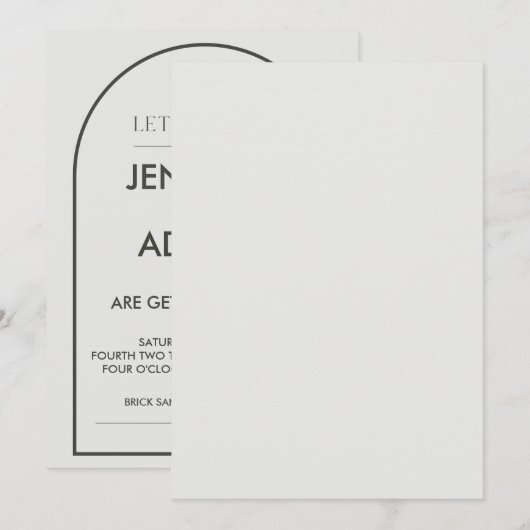 Uitnodigingen voor artsweddenschappen (Voorkant / Achterkant)