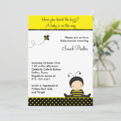 Uitnodigingen voor baby-bijendouches (Staand voorkant)