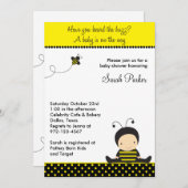 Uitnodigingen voor baby-bijendouches (Voorkant / Achterkant)