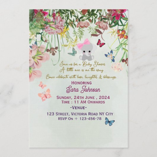 Uitnodigingen voor baby shower (Voorkant)