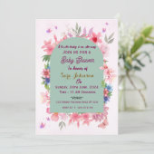 Uitnodigingen voor baby shower (Staand voorkant)