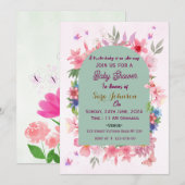 Uitnodigingen voor baby shower (Voorkant / Achterkant)