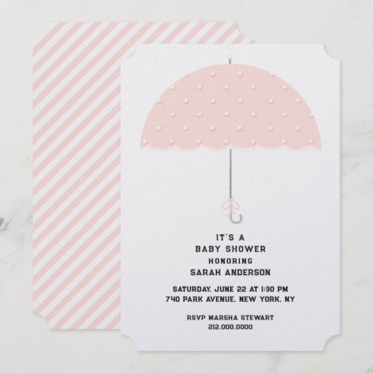 Uitnodigingen voor baby shower (Voorkant / Achterkant)