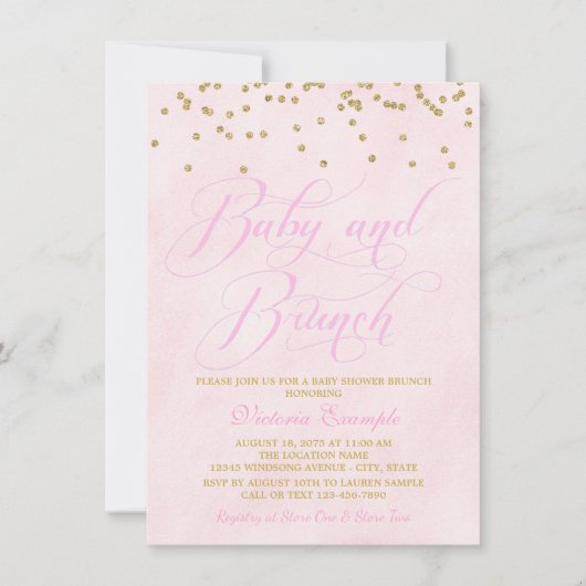 Uitnodigingen voor baby shower brunch (Voorkant)