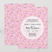 Uitnodigingen voor baby sprinkle (Voorkant / Achterkant)