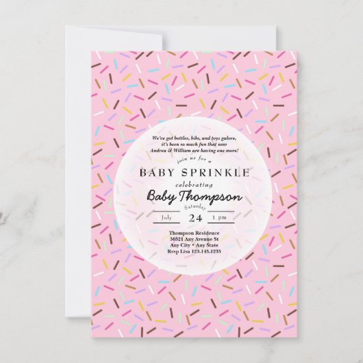 Uitnodigingen voor baby sprinkle (Voorkant)