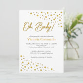 Uitnodigingen voor Baby Steps Baby Shower (Staand voorkant)