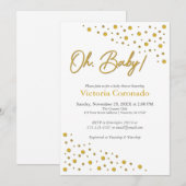 Uitnodigingen voor Baby Steps Baby Shower (Voorkant / Achterkant)