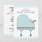 Uitnodigingen voor babyborrel voor jongen (Voorkant / Achterkant)