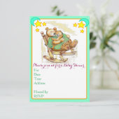 Uitnodigingen voor babydouches (Staand voorkant)