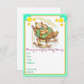 Uitnodigingen voor babydouches (Voorkant / Achterkant)