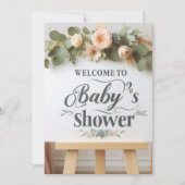 Uitnodigingen voor babydouches / Elegant 5" x 7" o (Voorkant)