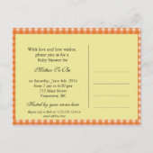 Uitnodigingen voor babydouches met een liefdadige  (Achterkant)