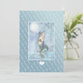 Uitnodigingen voor babydouches nodigt zeemeermin e (Staand voorkant)