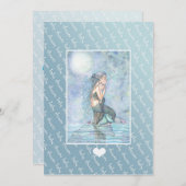 Uitnodigingen voor babydouches nodigt zeemeermin e (Voorkant / Achterkant)