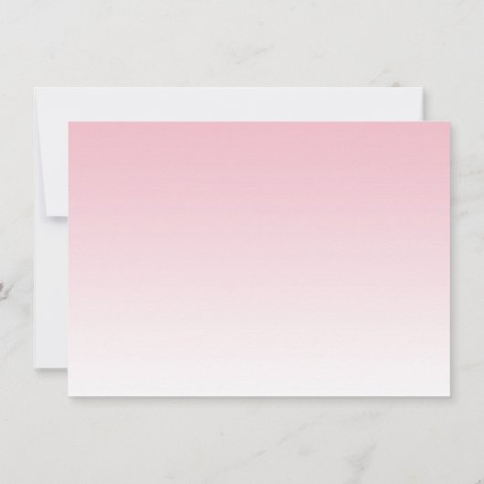 Uitnodigingen voor baby's met roze hartbaby's (Achterkant)