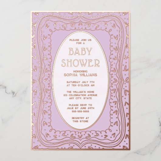 Uitnodigingen voor babyshower genderneutrale laven (Voorkant)