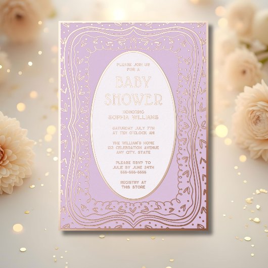 Uitnodigingen voor babyshower genderneutrale laven