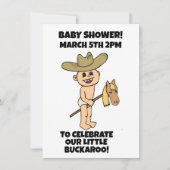 UITNODIGINGEN VOOR BABYSHOWER LITTLE BOY COWBOY (Voorkant)