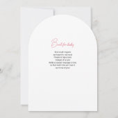 Uitnodigingen voor babyshower met schattige strik. (Achterkant)