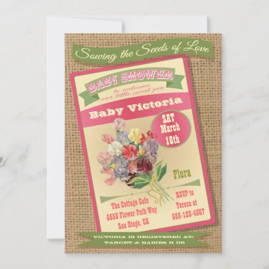 Uitnodigingen voor babyshower voor startpakket (Voorkant)