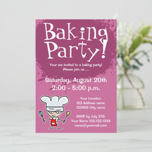 Uitnodigingen voor bakende partijen | Aangepaste u (Staand voorkant)