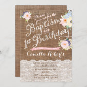 Uitnodigingen voor baptisme en geboorte, 1e verjaa (Voorkant / Achterkant)