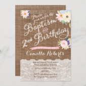 Uitnodigingen voor baptisme en geboorte, tweede ve (Voorkant / Achterkant)