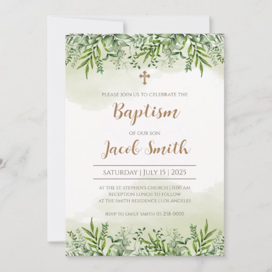 Uitnodigingen voor baptisme en uitnodigingen tot d (Voorkant)